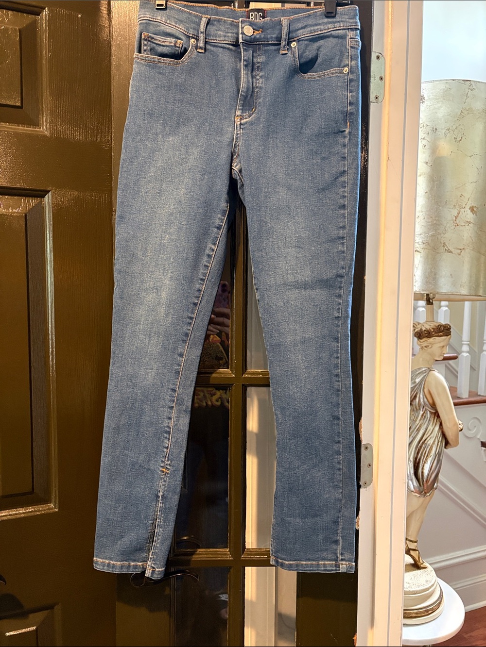 BDG Straight Leg Jeans in Medium Blue Denim